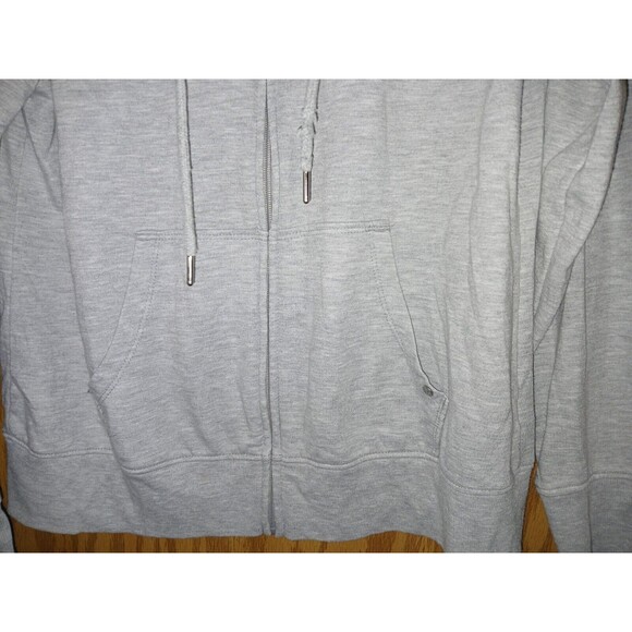 Juicy Couture Sport Hooded Jacket Womens Large Gray Full Zip Drawstrings 38×24 - Picture 16 of 16
